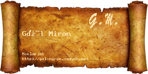 Gál Miron névjegykártya