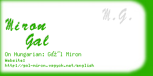 miron gal business card